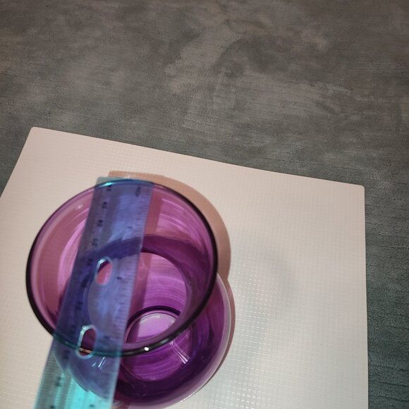 Purple Glass Vase Medium Size Violet Lilac Flowers Decor Boho Retro Style - Picture 4 of 7